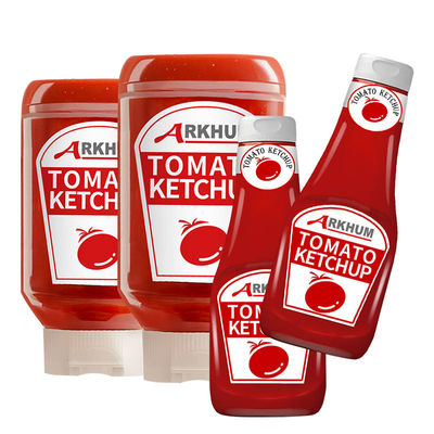 chất lượng Nước sốt cà chua có hương vị Ketchup Nước sốt có hương vị với túi 150g và hộp 150g Bao bì và giá trị tham chiếu chất dinh dưỡng Năng lượng 7% nhà máy sản xuất